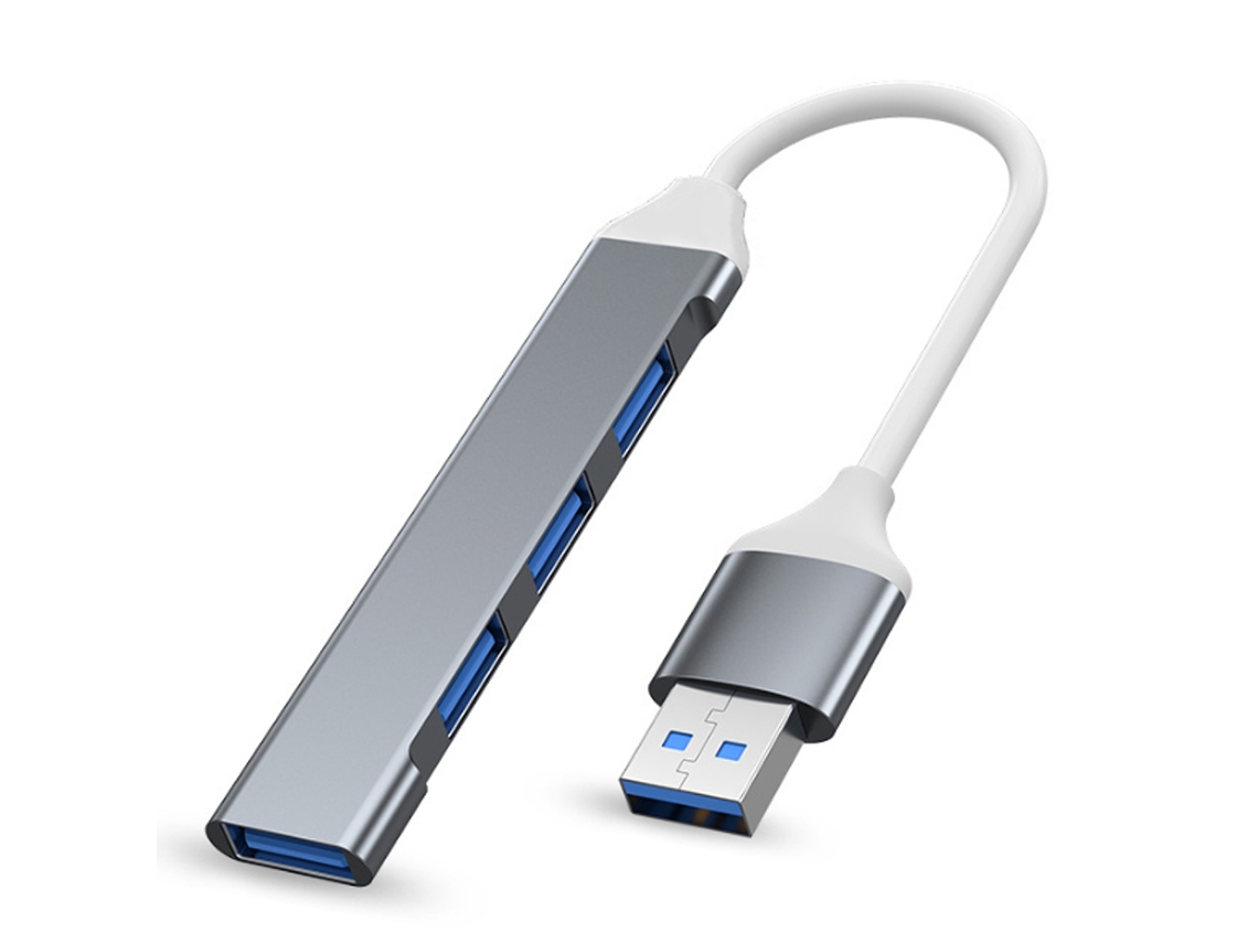 Adaptador Otg Multifunción Con Concentrador De Cuatro Puertos Usb-c 3.0/3.1 (usb Gris)