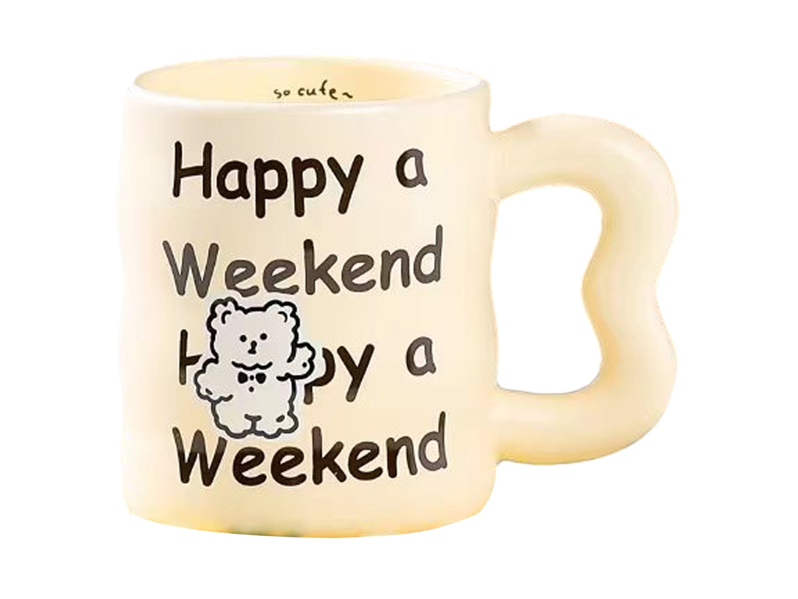 Taza de Café de Cerámica Bovina, Taza de Desayuno Grande, 400ml. NEVEANCE
