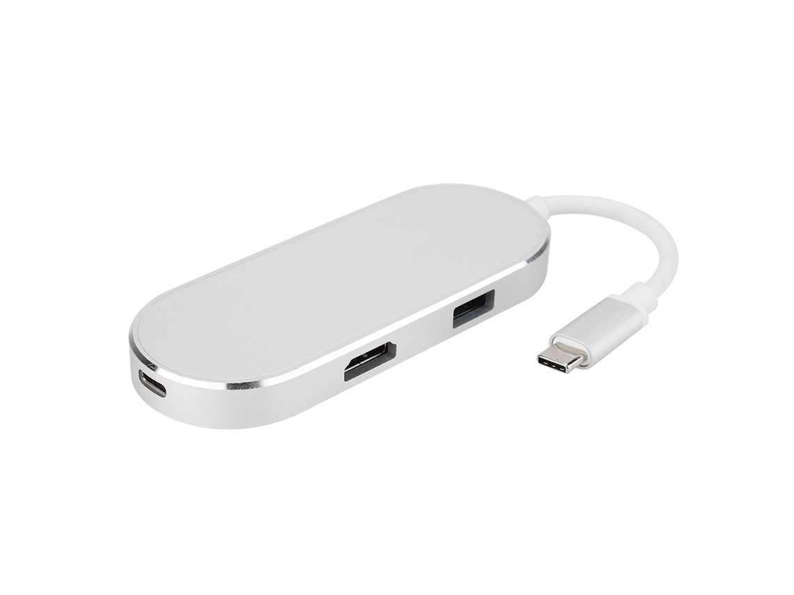 Conector Usb C Hub 6 En 1 Hdmi+2usb3.0+carga Pd+adaptador Converter Sd/tf