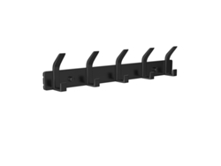 Perchero De Pared, Negro, 5 Unidades