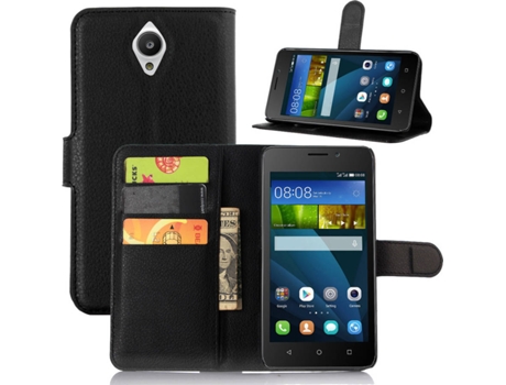 Carcasa Huawei Ascend Y635 Multi4you Libro Cartera Negro