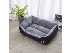 Cama rosa para perros - Cama individual negra - 60 x 45 cm. Apta para perros pequeños y medianos. También se puede usar como cama para gatos.