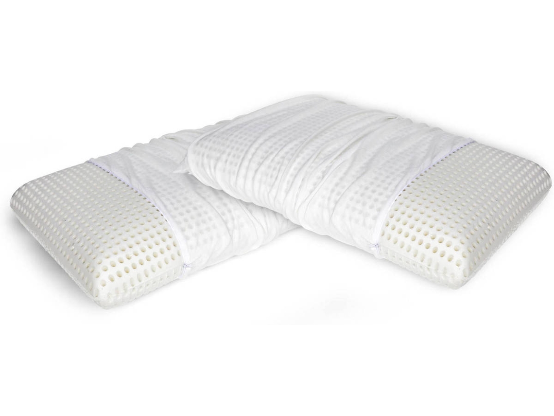 Juego de 2 Almohadas DMORA Brathable (Blanco - 70x40x16 cm)