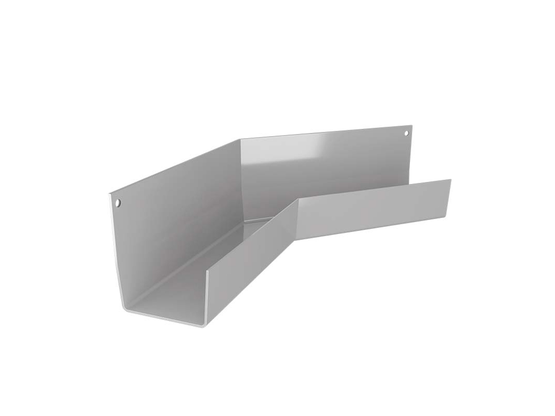 Esquinero de aluminio Renoplast® Rk65, ángulo interior de 135°, gris, para canalones y canaletas de lluvia