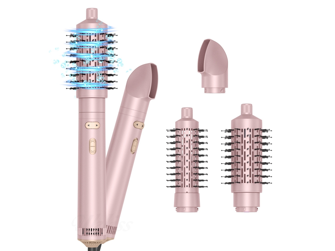 Secador De Pelo/plancha De Pelo Multifunción (rosa, Estándar Europeo) (3 En 1)
