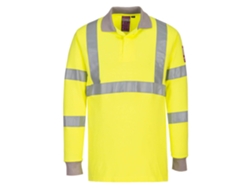 Polo Modaflame De Manga Larga – Protección Resistente A La Llama Amarillo / Xl