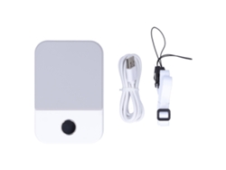 Ventilador De Pescoço Portátil Com Display Led Carregamento Usb Para Exterior E Casa Branco