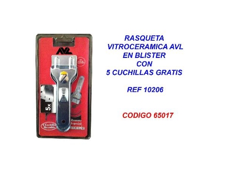 Rasqueta vitroceramica avl+5 cuchillas gratis blister 10206