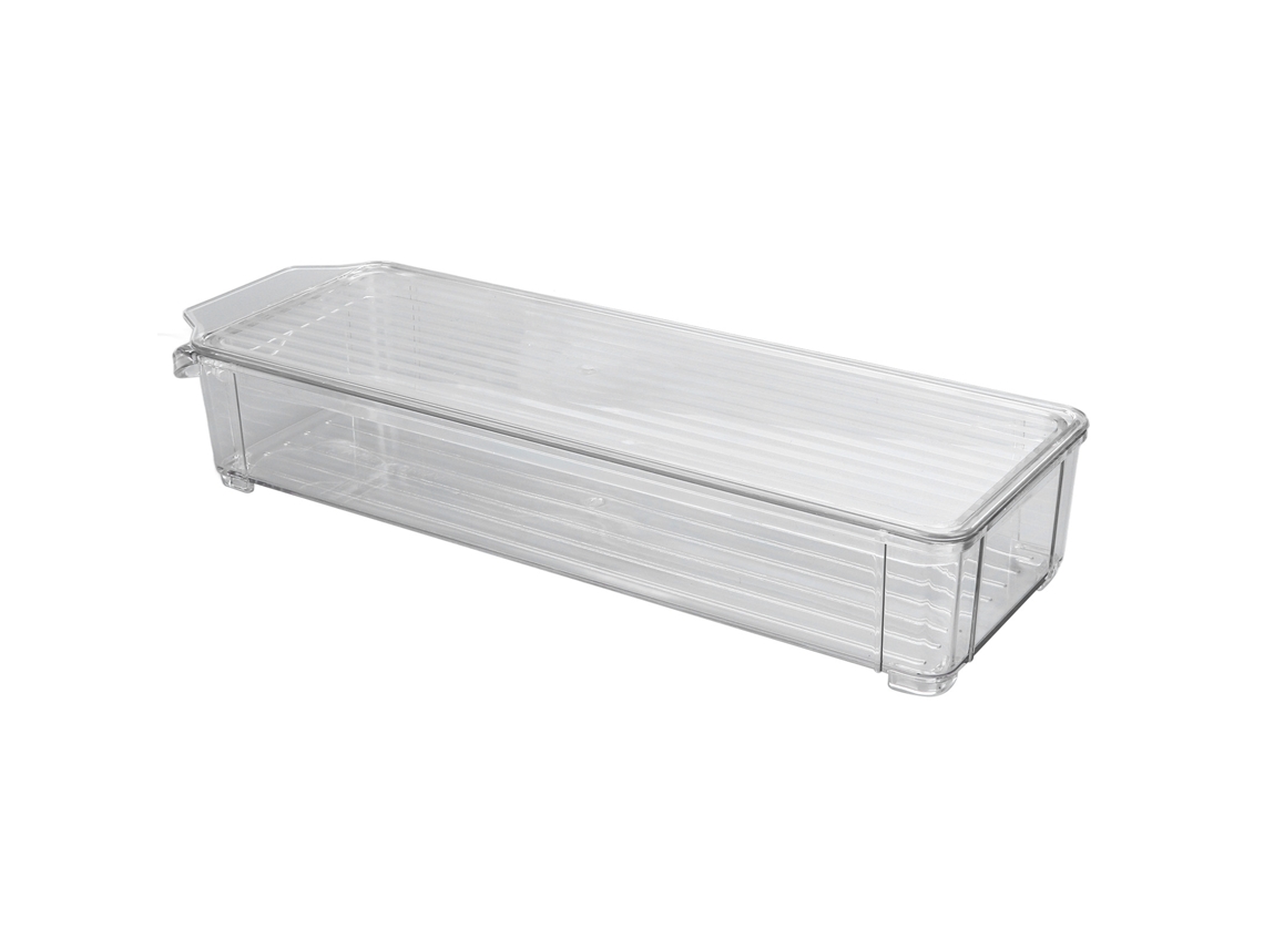 Contenedor De Almacenamiento Transparente De Gran Capacidad Con Tapa, Plástico Apto Para Alimentos, Multiusos Para Despensa Y Baño.