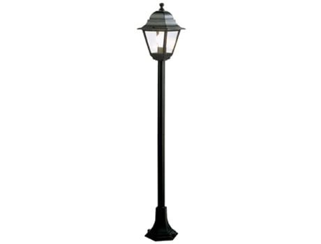 Farol jardín con columna 1,2 metros negro