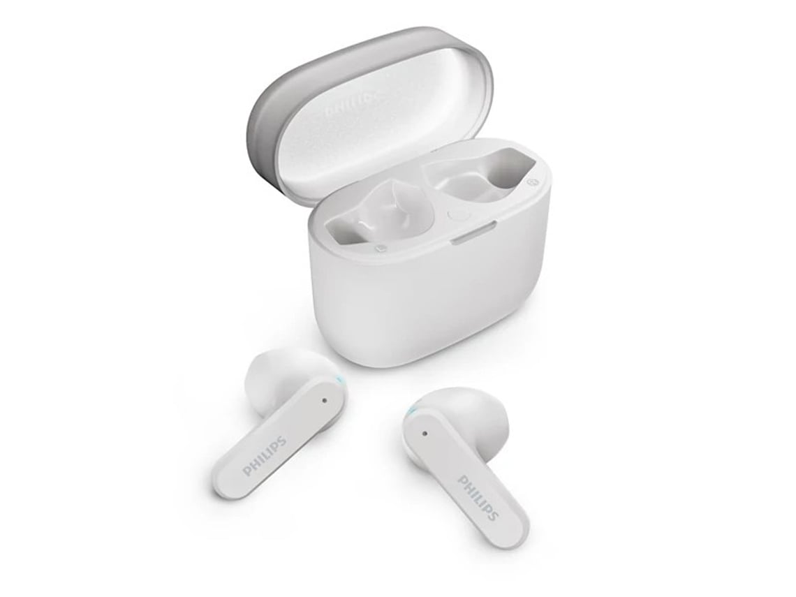 Auriculares Bluetooth True Wireless PHILIPS TAT2139WT (In Ear - Micrófono - Noise Cancelling - Blanco)