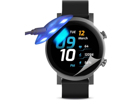 Kit de 4 Protectores de Pantalla Hidrogel para TicWatch E3 Flexshield con Lámpara UV
