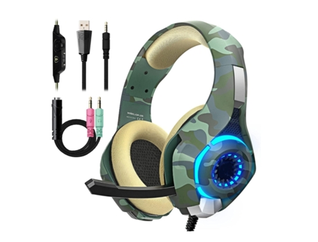 Auriculares Gaming para Ps4 Ps5 Pc Xbox One Ps4 Auriculares con Micrófono Cancelación de Ruido 3D Sonido Envolvente BISBISOUS