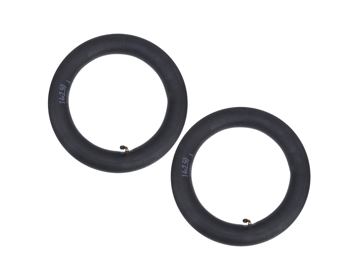 Vlrla-2 Piezas Cámara De Aire De Butilo Con Válvula Curva Para Bicicleta Bicicleta Plegable Accesorio 14x2.5in