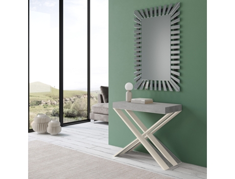 Consolas Diago Extensible hasta 300 cm ITAMOBY (90 x 40 x 77 cm - Paneles de Melamina - Cemento)