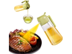 Pulverizador de Aceite 600ml, Spray 2 en 1 para Cocinar, Hornear, Ensaladas y Barbacoa, nuevo, nuevo (más Verde)