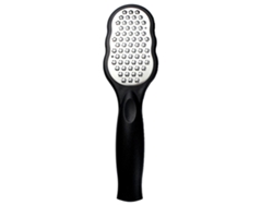 Raspador de calcanhar esfoliante não abrasivo, removedor de calos para pés delicados, uso doméstico e externo, preto