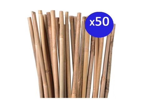 Tutor de Bambu Natural 120 Cm 8-10 Mm Pack 50 Varillas de Bambu Ecologcias para Sujetar Arboles Plantas Y Hortalizas SUINGA