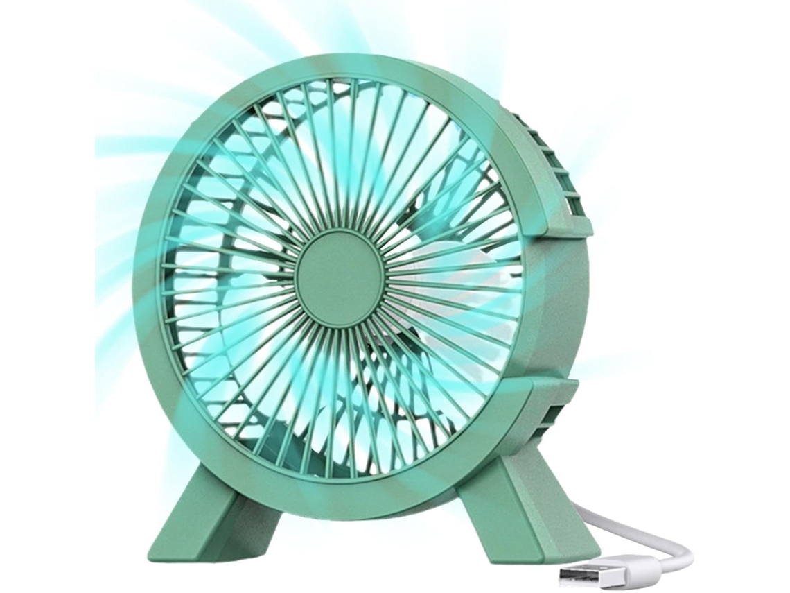 Ventilador de escritorio compacto y ultra silencioso Eifson Green con alimentación USB