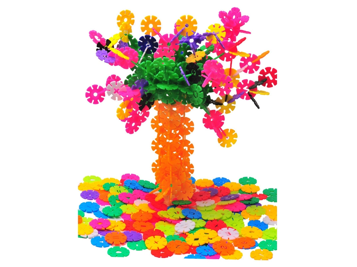 Juego De Discos Y Bloques Interconectables, Diseño De Copo De Nieve, Juego Educativo Infantil, 500 Piezas.