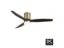 Ventil 18w Dc Aguilon Cuero 3 Aspas Roble 5 Velocidades con mando Temporizador 39x132 D FABRILAMP