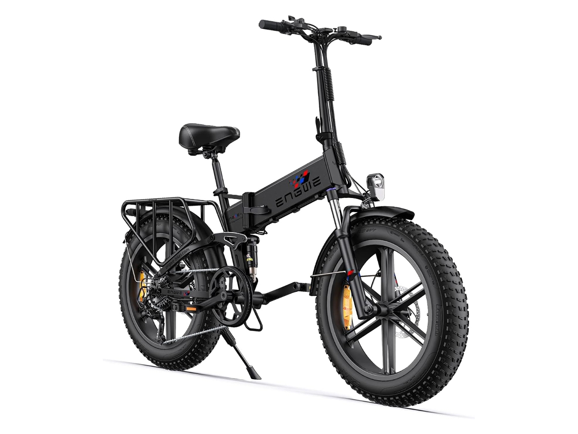 Bicicleta eléctrica plegable Engwe Engine X de 20 pulgadas para adultos, batería de litio de 48 VE y 13 Ah, 7 velocidades, suspensión total