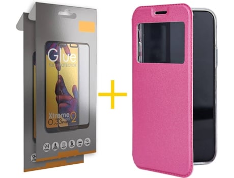 Carcasa + 2 Protectores de Pantalla para Samsung Galaxy S22 Plus 5G SKYHE Rosa