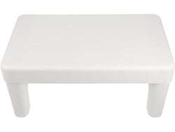 Taburete De Baño Para Adultos En Polipropileno Blanco, Taburete Ergonómico Grueso.