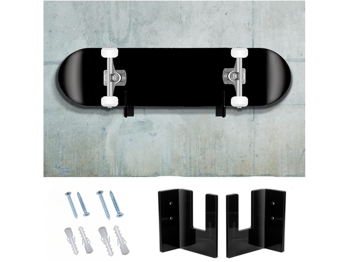 Soporte De Pared Para Patinetas Acrílicas, 2 Pares, Estante Fijo Para Exhibición Y Almacenamiento.
