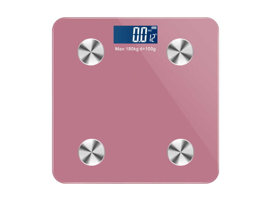 Báscula electrónica precisa con Bluetooth, báscula para medir la grasa corporal, color rosa Siurn