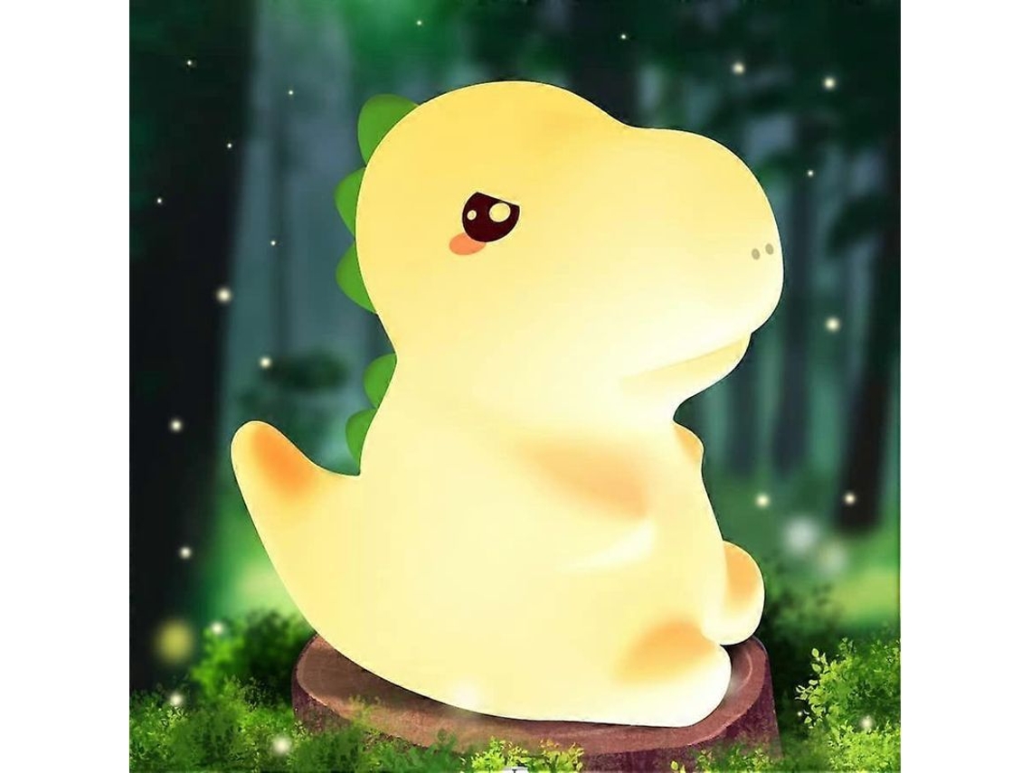 Lámpara De Noche De Dinosaurio Para Niños, De Silicona Recargable Por Usb, Decoración De Habitación, Regalo Portátil.