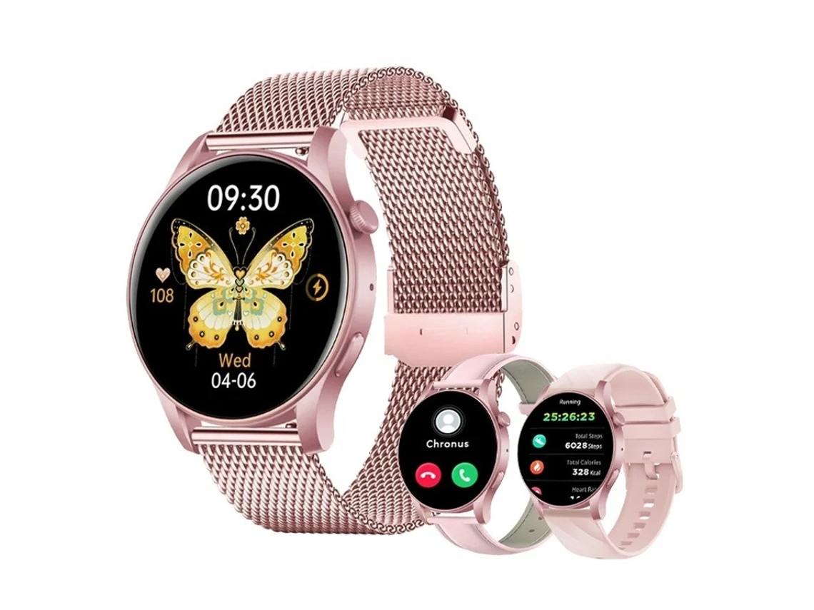 Reloj inteligente deportivo para mujer, con llamadas, pantalla táctil de 1,43 pulgadas y monitorización de frecuencia cardíaca. Bestvite
