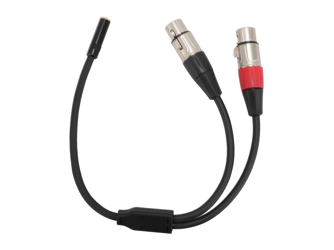 Cable Divisor En Y De 3,5 Mm A Convertidor De Micrófono Estéreo Doble Xlr Hembra De 1/8"