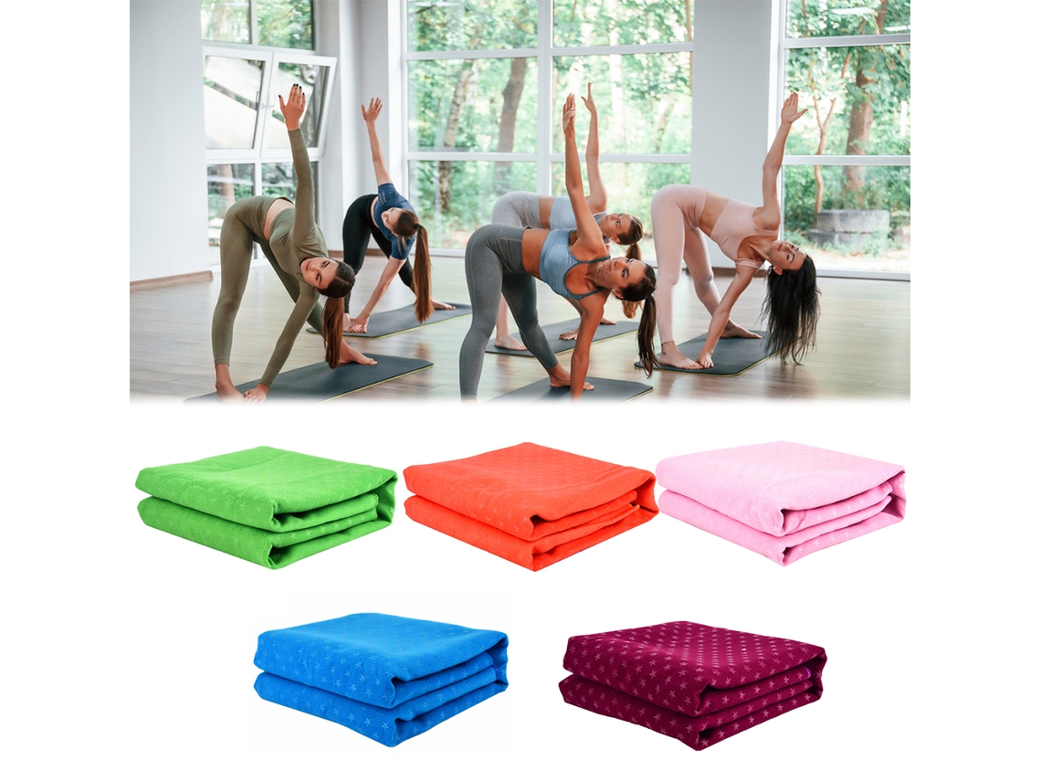 Toalla De Yoga Antideslizante Con Estampado De Estrellas, Absorbente, Para Pilates Y Yoga.