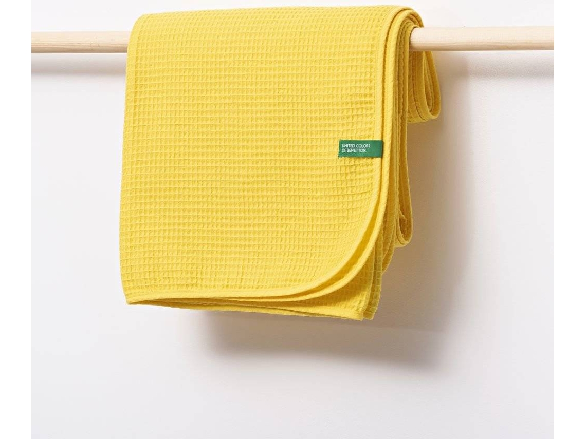 Manta BENETTON Algodón (Amarillo - 140X190 cm)