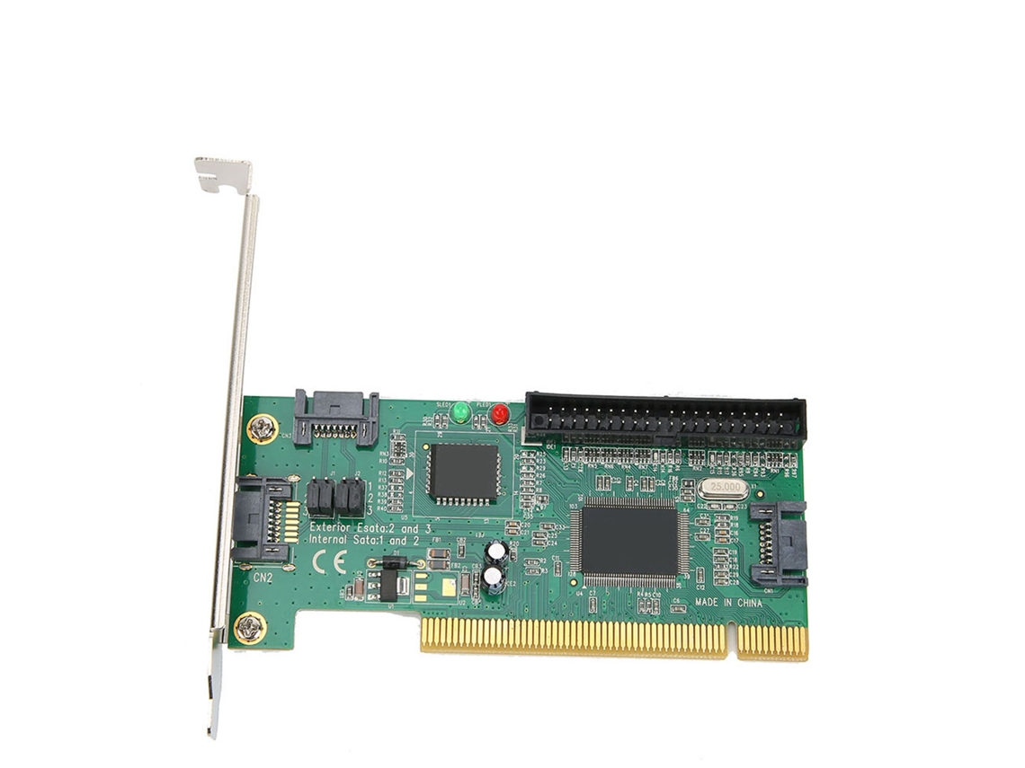 Tarjeta Controladora Raid Con Interfaz Pci A 2 Sata, 1 Esata Y 1 Ide
