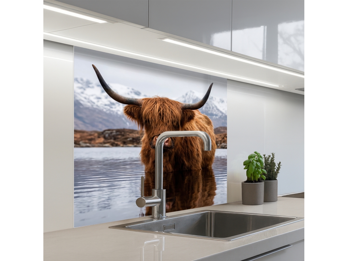 Salpicaderos De Cocina Highlander Escocés - Marrón - Agua 80x80 Cm