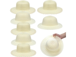 Sombreros De Paja Para Niños Y Niñas Para Decorar, Juego De 8 Piezas Para Manualidades.
