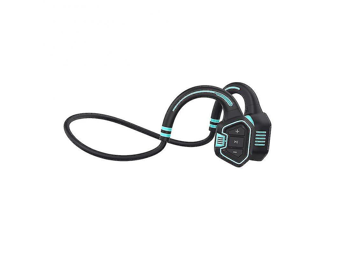 Auriculares Bluetooth Conducción ósea Mp3 Natación Ipx8 Impermeable 16Gb  Memoria Micrófono Azul