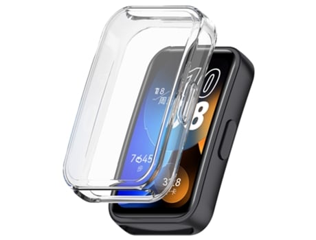 Funda protectora para reloj de galvanoplastia de TPU de cobertura total Huawei Band 8 (transparente)