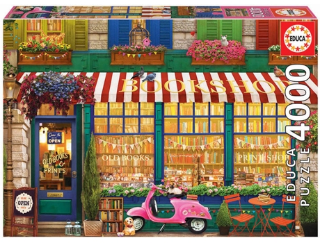 Puzzle EDUCA 4000 Librería Vintage (Edad Mínima: 12 Años - 4000 Piezas)