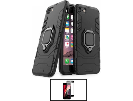 Kit Carcasa 3x1 + Protector de Pantalla iPhone SE 2022 PHONECARE Negro