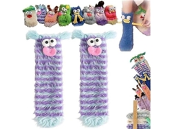 2026-calcetines De Monstruo Divertidos De Terciopelo Coral, Calientitos Y Suaves Para Navidad, Regalo Ideal Para Mujer