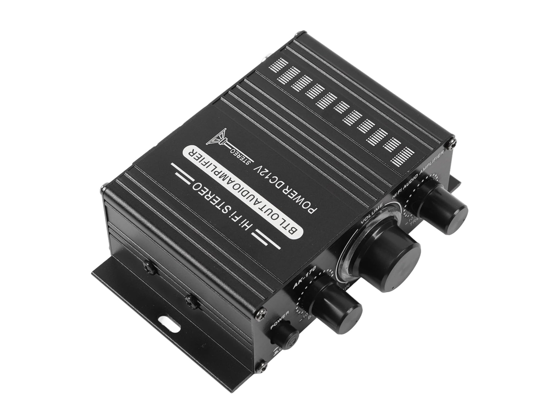 Amplificador de potencia de audio automotriz, mini amplificador de potencia de audio de dos canales con entrada para C Jortmrd