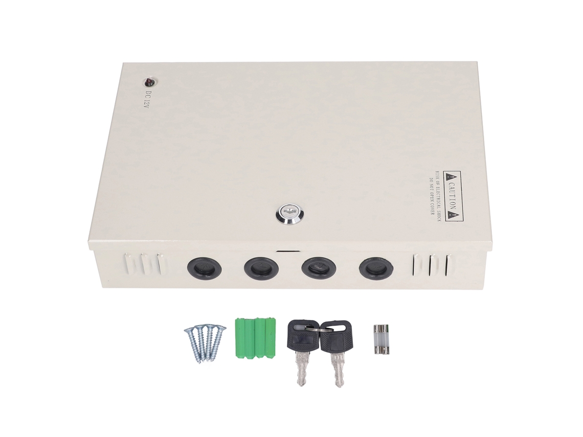 2026-caja De Alimentación 12v10a 18 Canales Impermeable Antirrobo Para Cctv 110v Equipo Electrónico