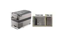 Refrigerador portátil, rango de enfriamiento de 20 °C a 10 °C, operación de doble voltaje, 45 L OEM