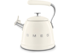 Hervidor de acero con silbato SMEG WKF01CR CREMA (2.3 L)