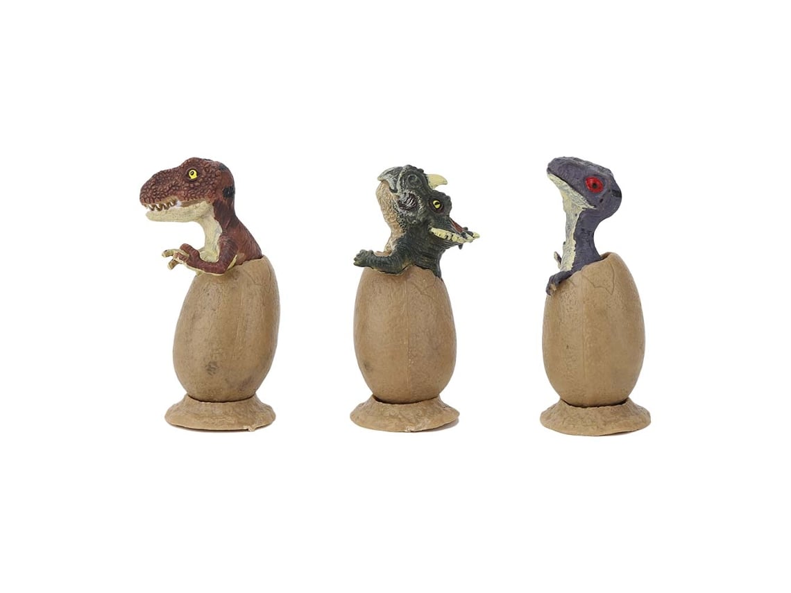 Ats-3pcs Modelo De Huevos De Dinosaurio Con Base Juguete Educativo Regalo Decoración Para Niños