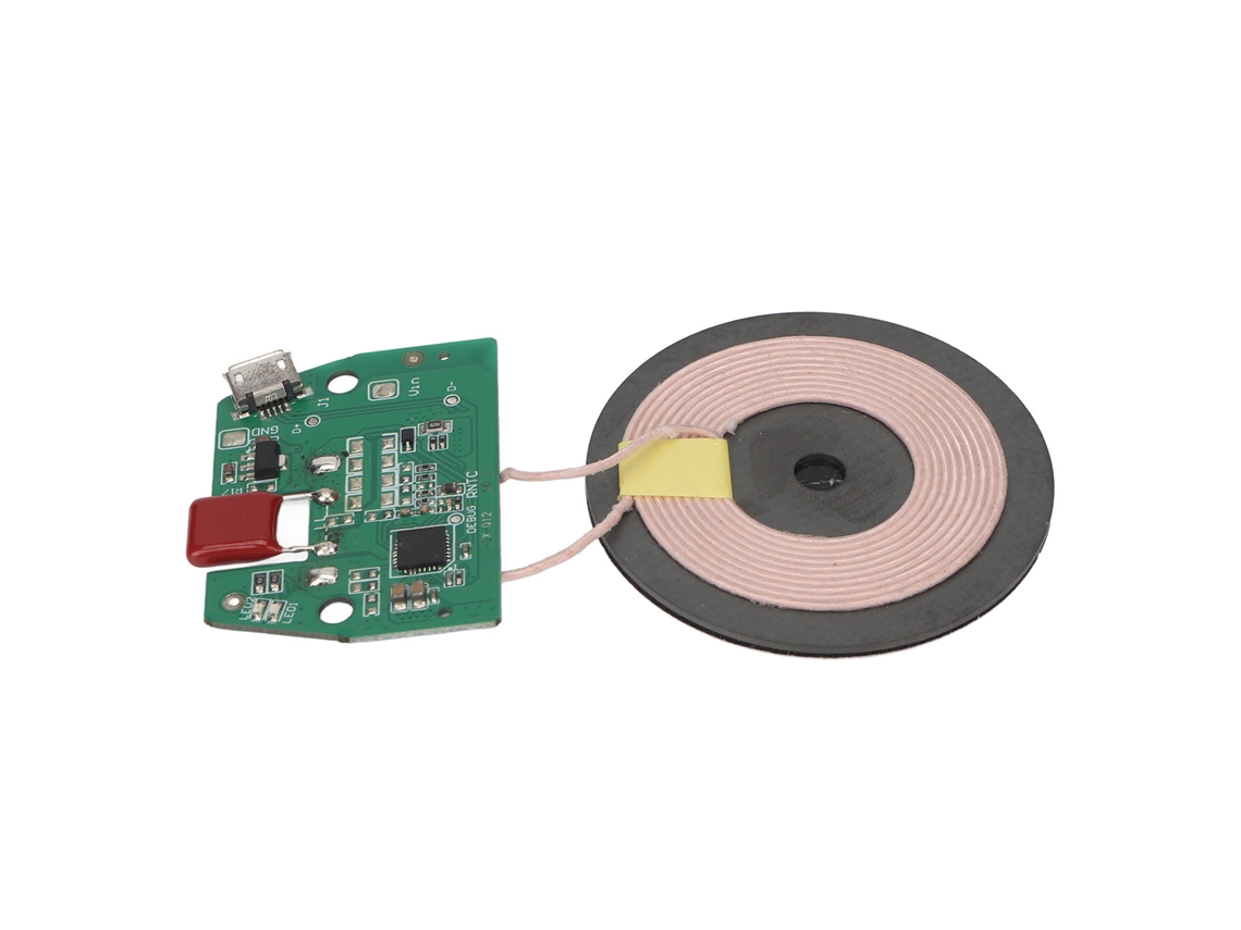 Módulo De Carga Inalámbrica Estándar Qi, Carga Rápida, Puerto Micro Usb, Bobina, Cargador Inalámbrico Diy, Placa De