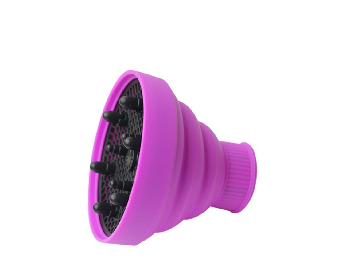 Difusores de rizos para secador de pelo, silicona, morado Tommy01